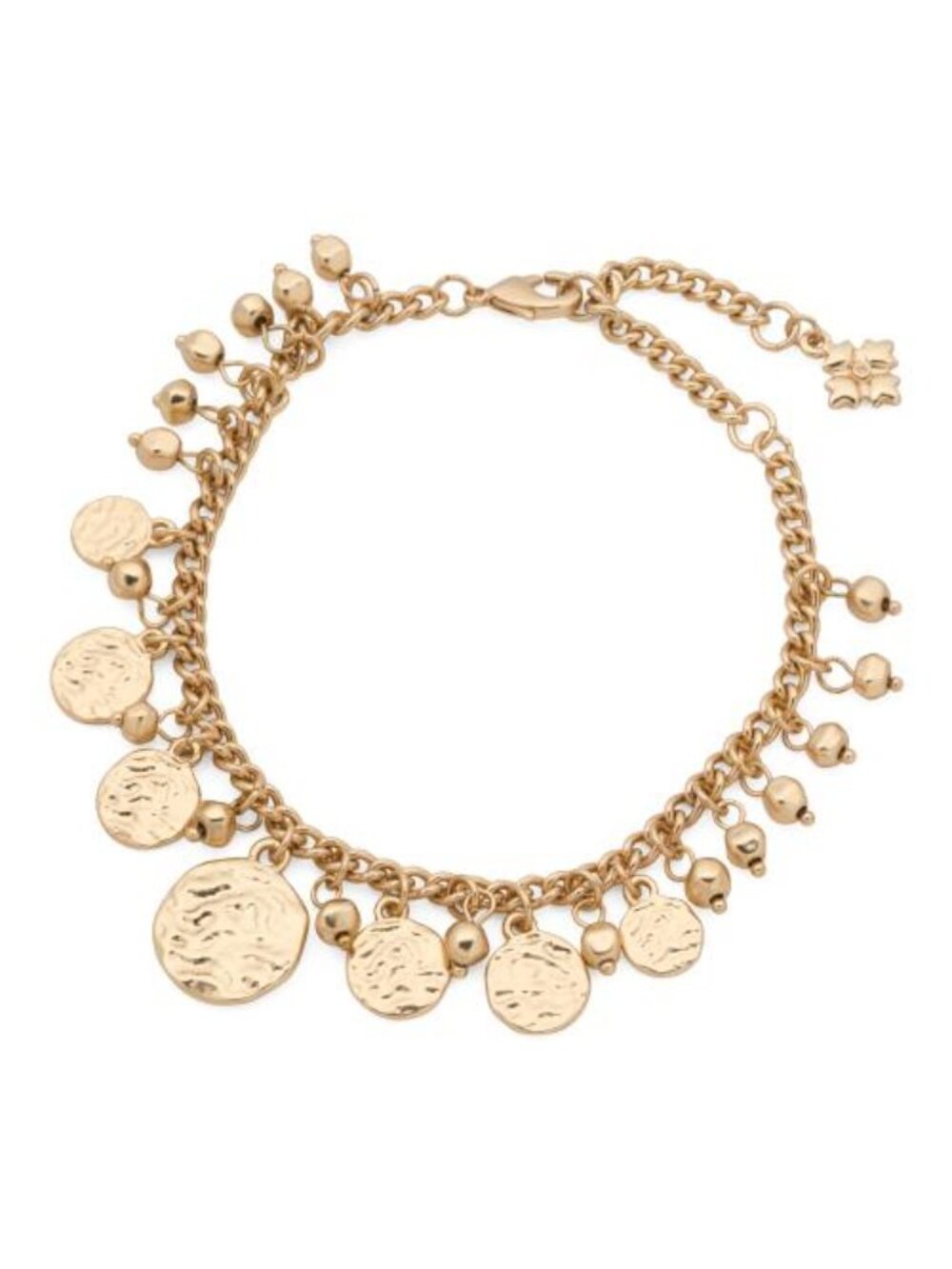 PATRICIA NASH Gold Hammered Coin Bracelet